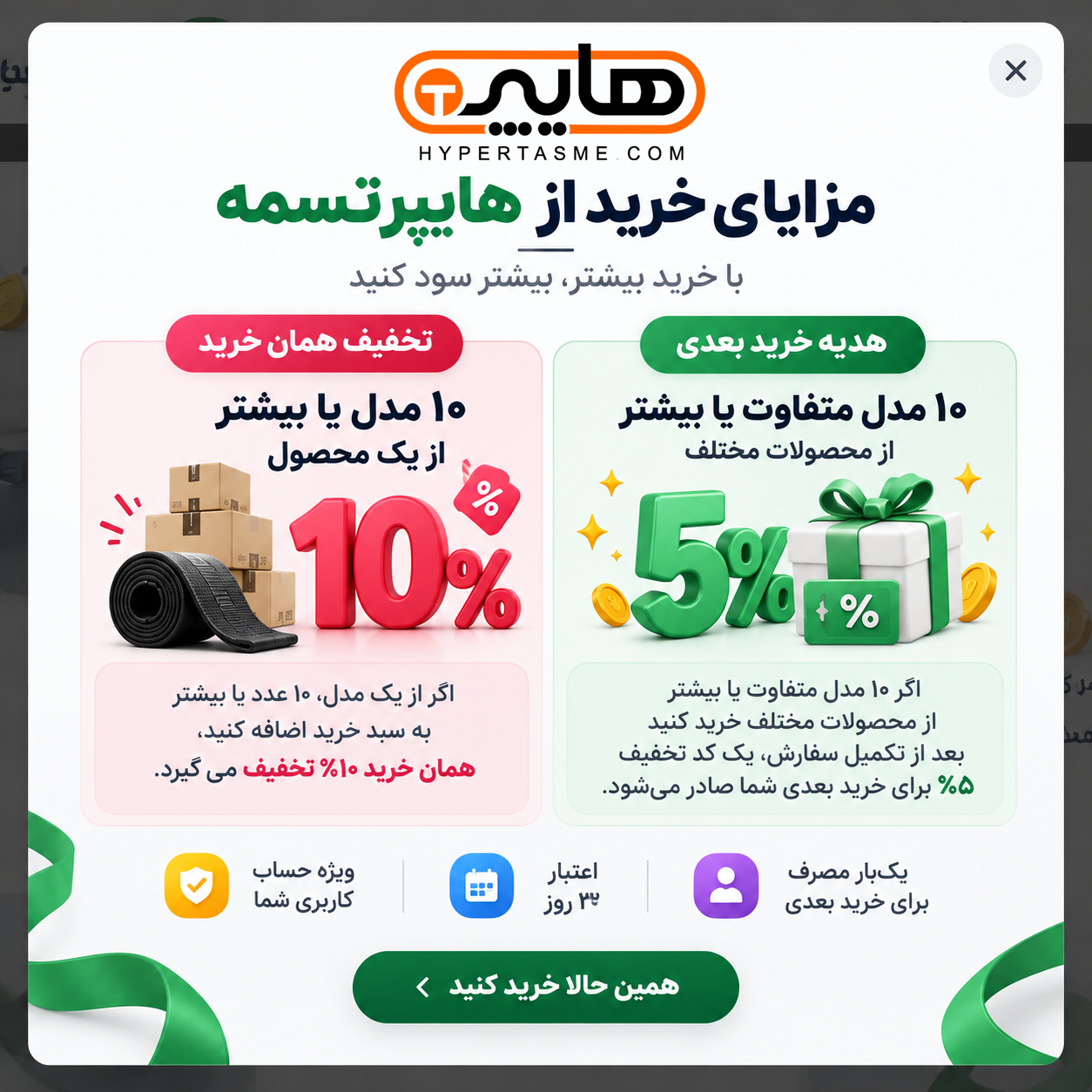 مزایای خرید از هایپرتسمه